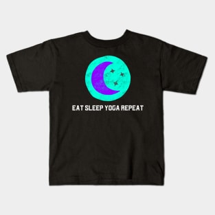 Eat Sleep Yoga Repeat Kids T-Shirt